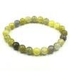 Pulsera de Piedra Natural Serpentina con Cuentas Redondas de 8 mm 7.5" Regalo Hecho a Mano para Acción de Gracias RBB-55