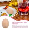 Healifty Wooden Easter Eggs, Set of 6, Unpainted Dummy Eggs, for Tole Painting, DIY Crafts, Handmade, Egg-Shaped Toys, Pretend Play, Food Samples,