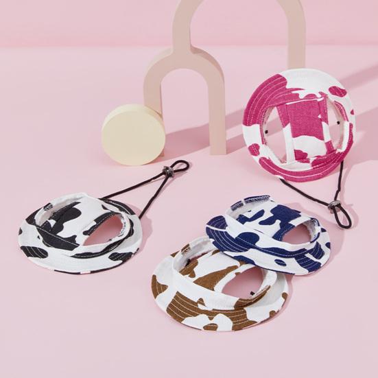 Rybářská čepice s otvory pro uši Nastavení spony do uší Ušní větruodolná Bavlna Outdoorové sportovní oblečení Klobouk na opalování pro domácího mazlíčka Denní umístění