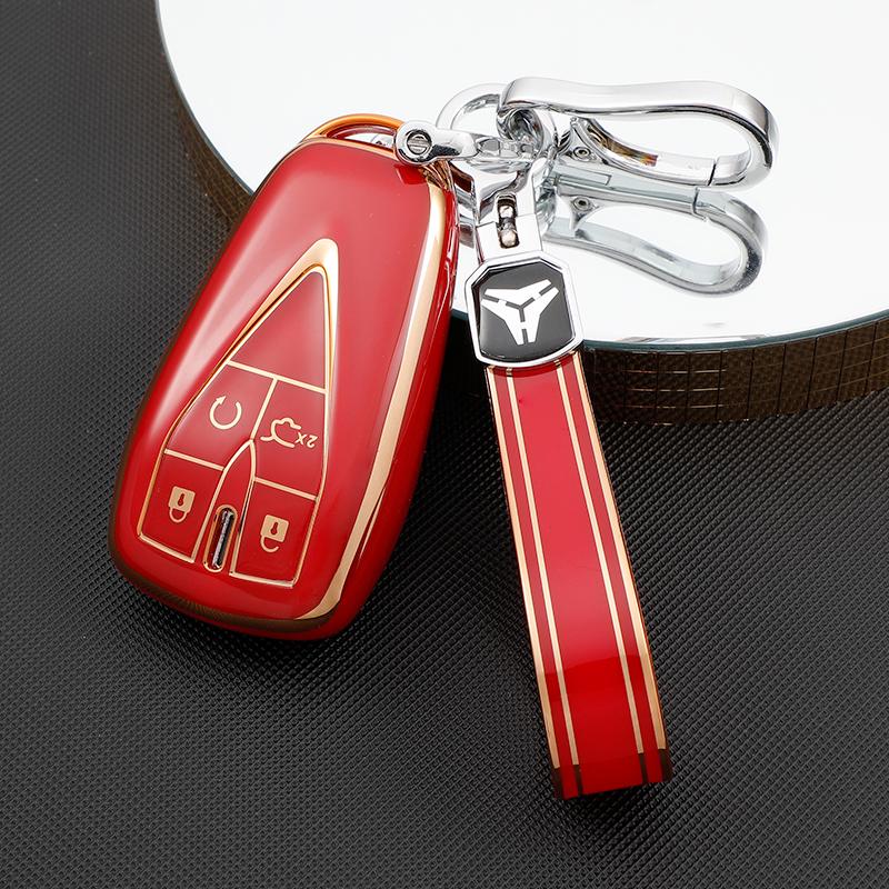 Car Key Case for Changan CS35 PLUS CS75PLUS CS55 PLUS Eado UNI-T Oushang X5 X7 EV 2019 2020 TPU Key Cover Key Chain Accessories
