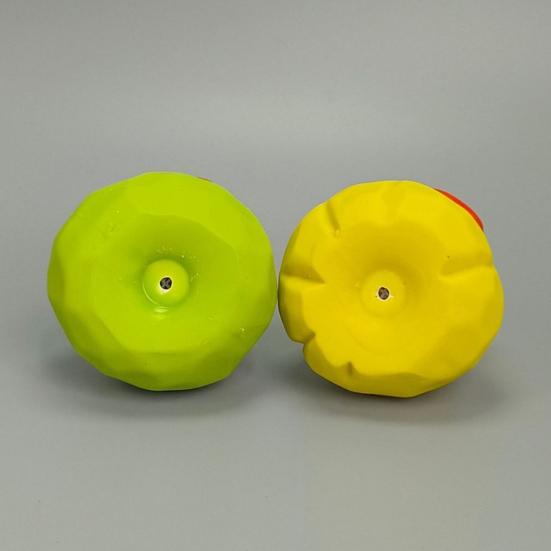 Boredom Relief Pet Toy Squeaky Pear Dog Toy, Latex Chew Anxiety Interactive Fetch Teeth Cleaning for Aggressive Chewers Durable Teething