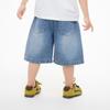 Boys' Cartoon Embroidered Denim Shorts