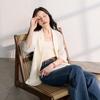 Sancai 2026 Spring Loose Fit 3/4 Sleeve Blazer