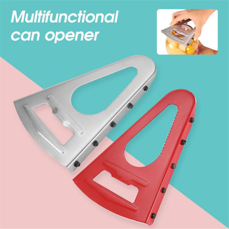

Screw Jar Bottle Opener Stainless Steel Jar Opener Can Opener Manual Non-slip Bottle Launcher Opener Kitchen Tools серебряный