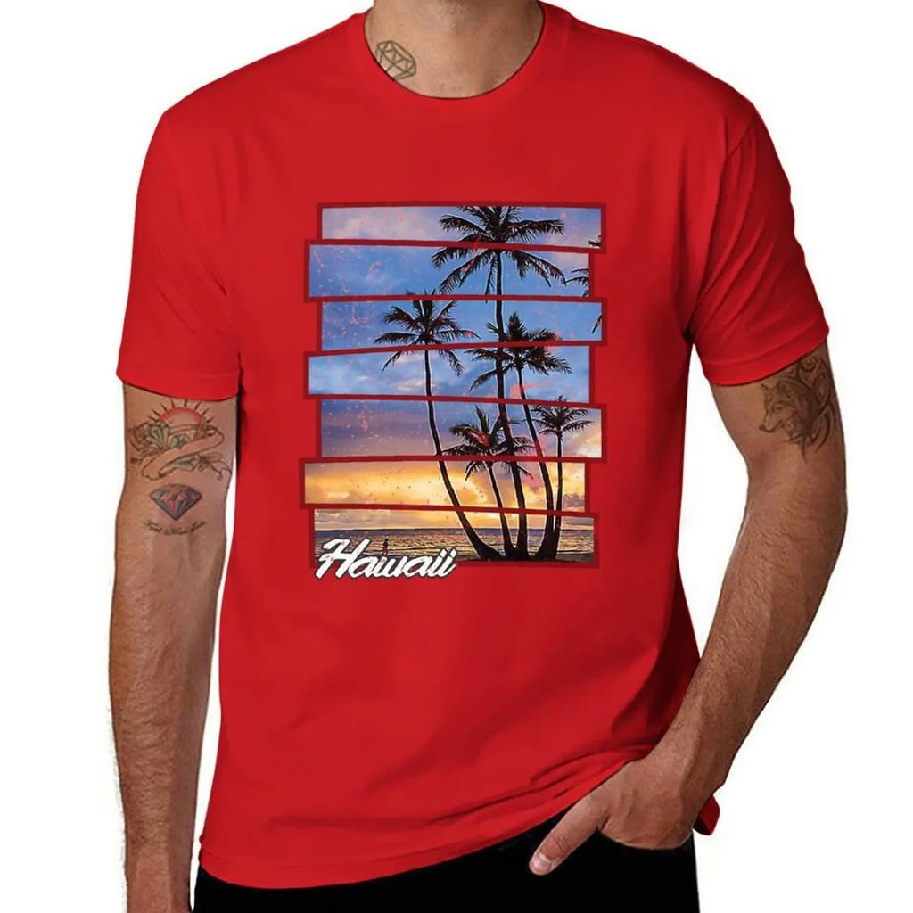 Hawaii Beach Hawaiian Sunset Retro Photo Island Paradise T-Shirt blacks designer shirts cheap stuff plain white t shirts men
