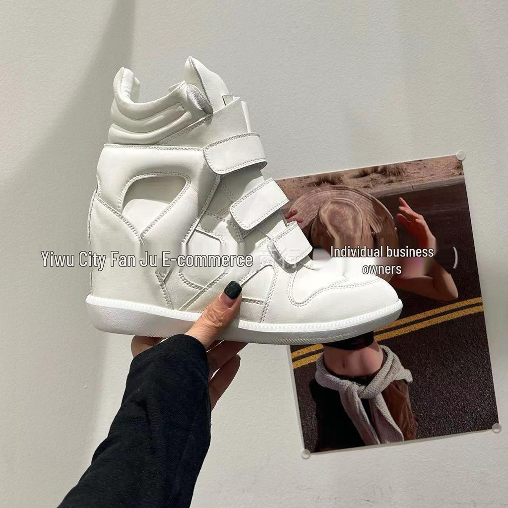 Simedeng FASTTRACK Genuine Leather Wedge Sneakers - Color Block Women's Casual Sports Style