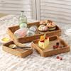 New Handwoven Storage Basket Rattan Storage Tray Wicker Basket Bread Fruit Breakfast Tea Picnic Basket Kitchen