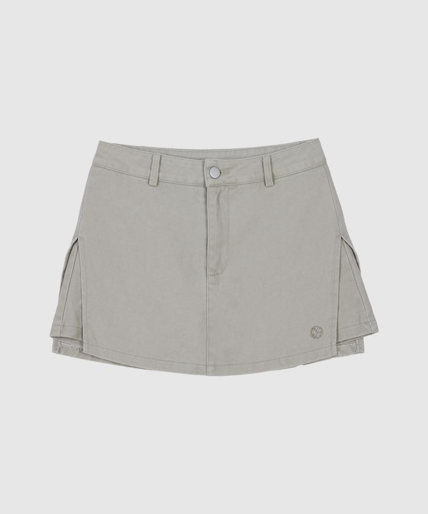 Heint Rosel Cotton Mini Skirt 3Col_Beige