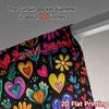 2pcs   2D FLAT PRINTING Curtains (Without Rod) Vibrant Blossoms Popular Light Filtering Curtains Machine Washable Fabric Curtains