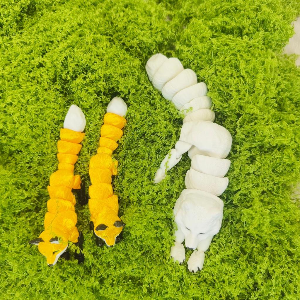 3D Printed Golden Fox Toy: Flexible and Creative Children's Ornament