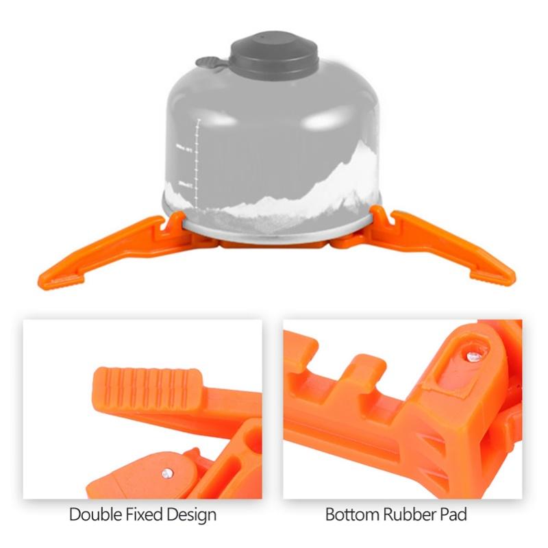 Outdoor Camping Gas Tank Bracket Hiking Bottle Shelf Foldable Stand Tripod