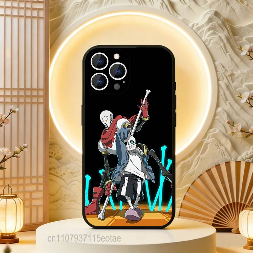 Game U-Undertale S-Sans Phone Case Silicone Soft For IPhone 16,17,15,11,13,12,14,Mini,Pro,Max,Plus,Air,E Black
