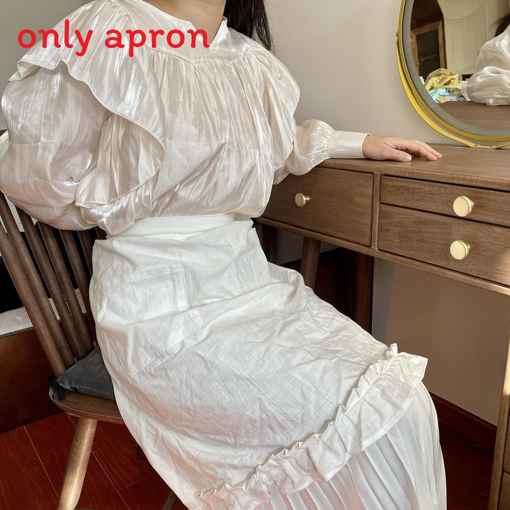 Minimalist Cotton Apron With Ties For Cooking And Baking Home Use