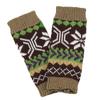 Festive Christmas Snowflake Women's Fingerless Gloves Writing Typing Winter Wrist Warmers Punk Gothic Rock Knit Half Mittens