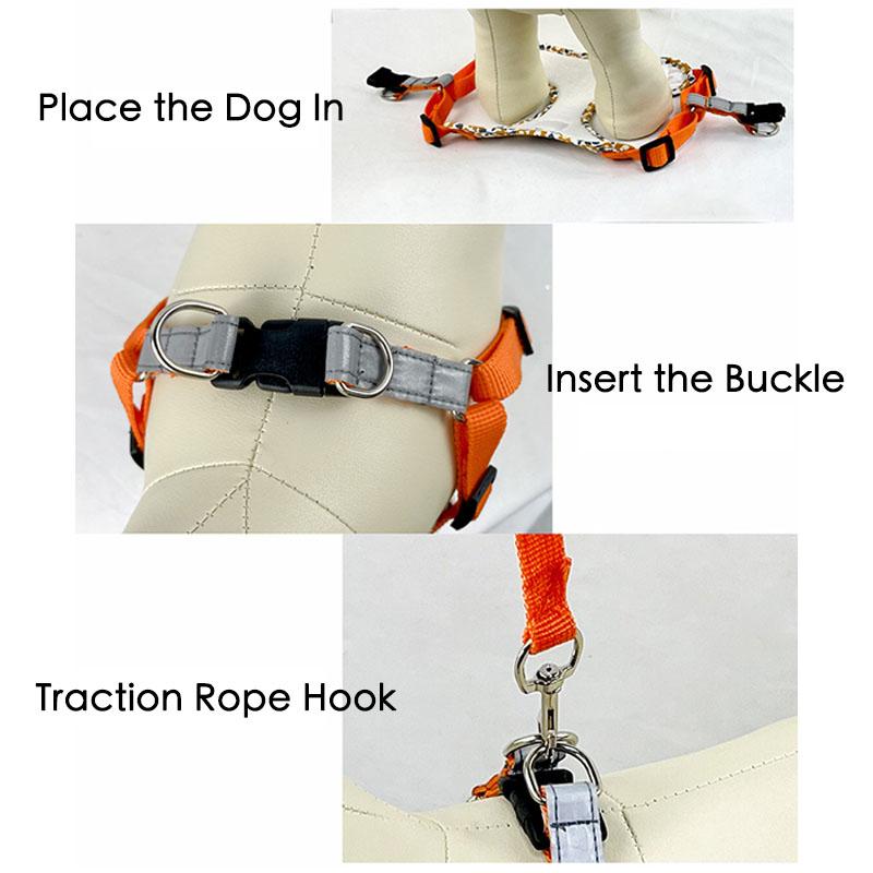 Pull Harness Leash No Dog Set For Small Medium Dog Reflective Harness Vest Walking Lead Leash For Small Dogs Chihuahua Pug