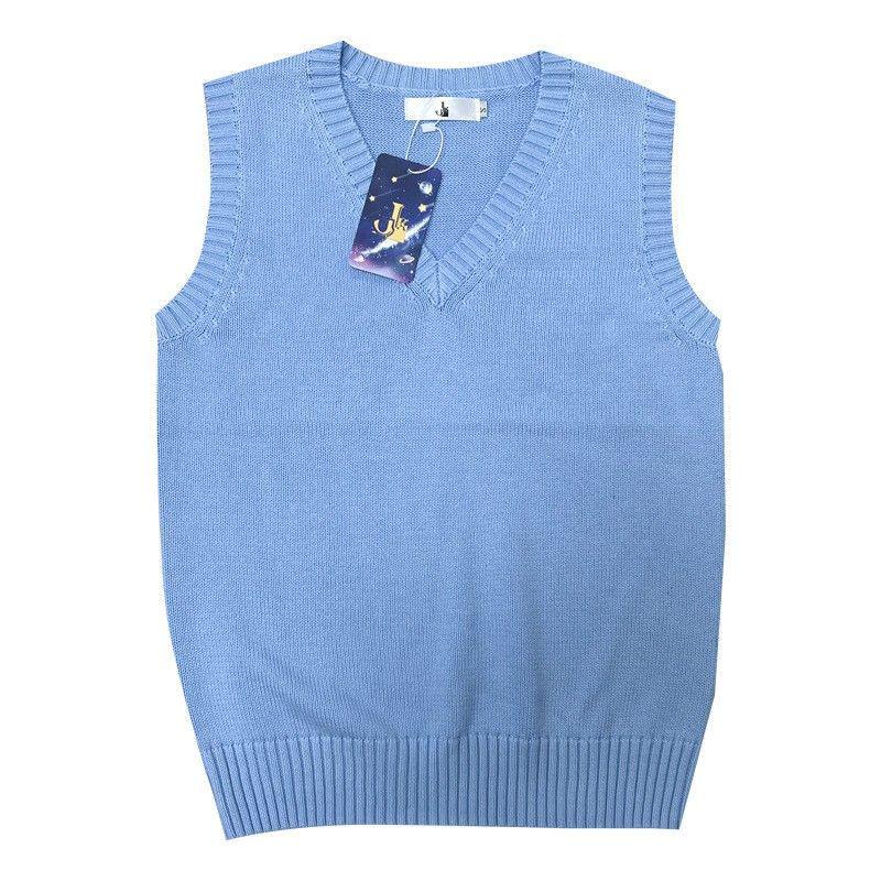 

В язаний пуловер-жилет в стилі японської академії для дівчат, шкільна форма 2XL