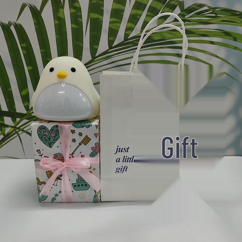 Time Bird LED Alarm Clock with USB Charging - Silent Cartoon Bedside Night Light for Bedroom or Dorm