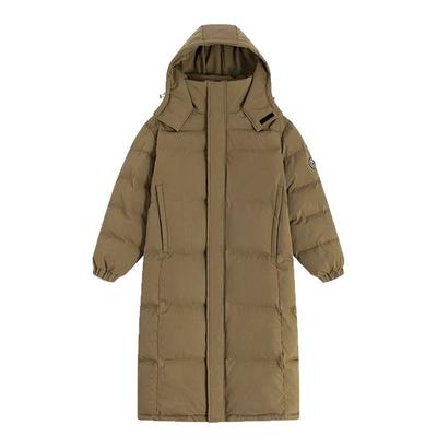 Down Jacket Women's New Winter Thickened Cotton Jacket Trendy Extra Long Knee-length Cotton Jacket