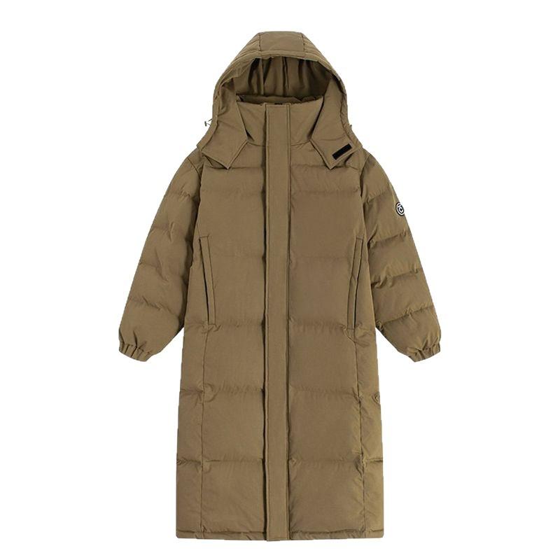 Down Jacket Women's New Winter Thickened Cotton Jacket Trendy Extra Long Knee-length Cotton Jacket