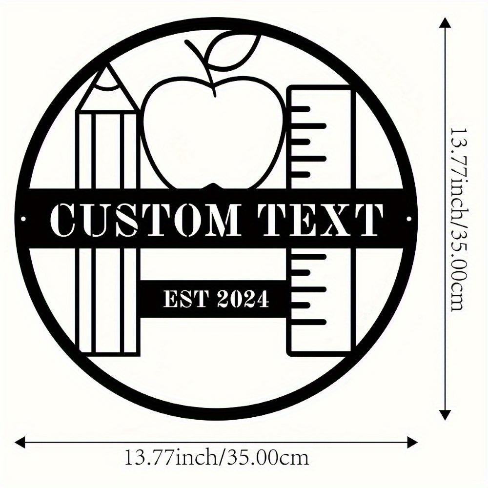

Metal Apple Wall Decor Personalized Family Name Sign Modern Rustic Home Art Housewarming Gift TYDZ002995