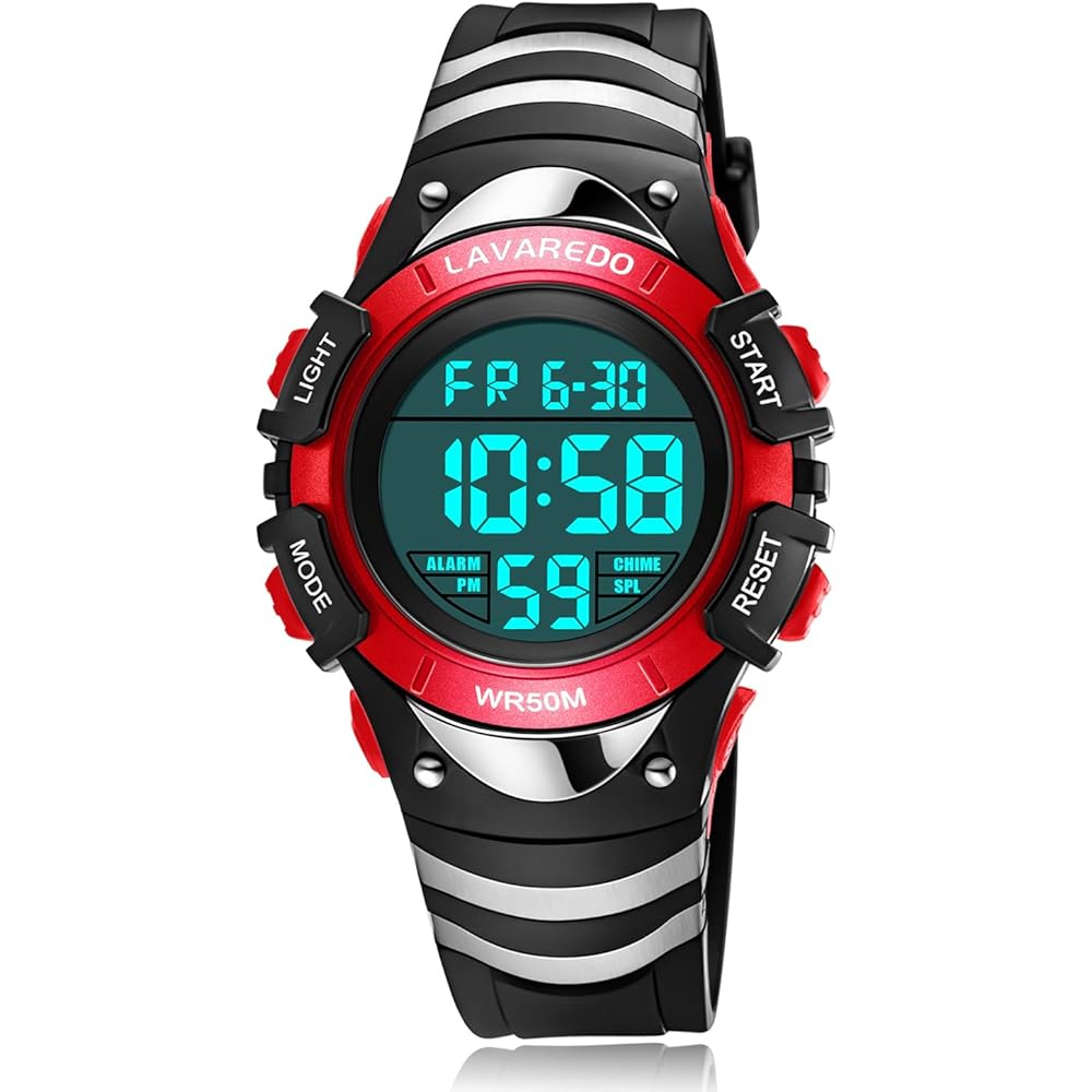 Kids Digital Sports Watch Waterproof 50M LED Display Stopwatch Date Alarm Outdoor Boys Girls
