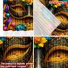 2D flat printing 2pcs Curtain Drapes Carnival Mask with Flowers Digital Printed Polyester Drapes Festive Curtains for New Year