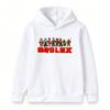 Kids Boys Girls Long Sleeve Hooded Sweatshirt, Cartoon Game Character Print Pullover Hoodie, Casual Loose Soft Warm Tops for Daily Wear and Outdoor Ac