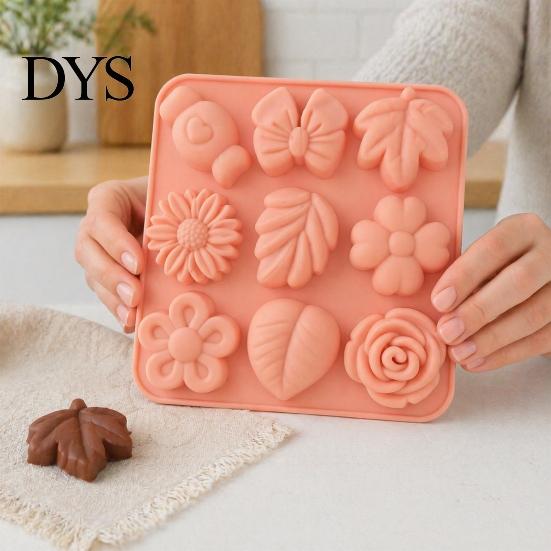 Silicone Molds for Homemade Chocolate DIY Pumpkin Leaf Maple Flower Mold, Candy Jelly Pudding Cake Durable Desserts Soap Candle Tray, Non Stick