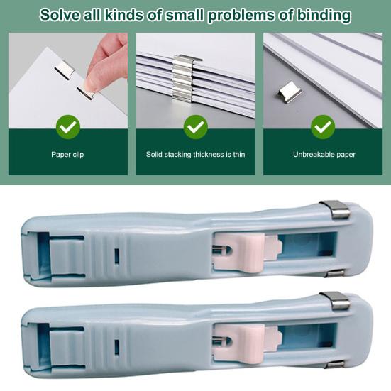 Tlačná sešívačka 50 sešívacích svorek Kapacita 40 listů Pevné uchycení Opakovaně použitelné stolní dokumenty Zásobník na papír s upínacími svorkami Školní potřeby