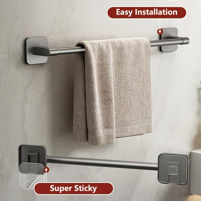 Adhesive Towel Rack, Simple Installation, Super Sticky, Durable Other Materials, Wall Mounted Towel Rack, Space Saving Bathroom Accessory