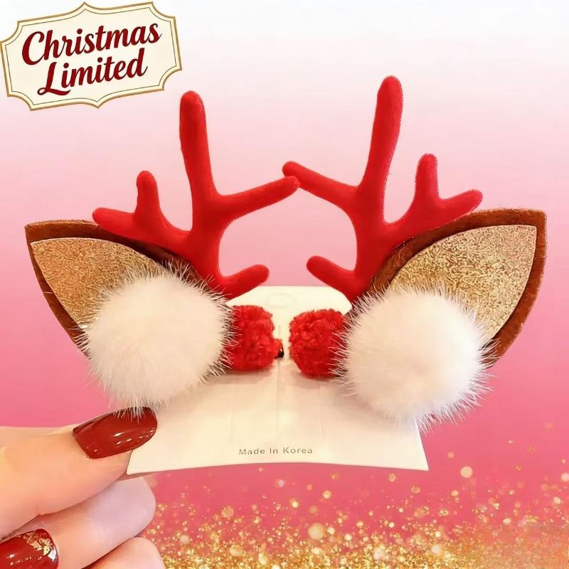 Festliche Rentiergeweih-Haarspangen - Verwandlungsfähiges Stirnband für Kinder & Erwachsene, Niedliches Weihnachts-Haaraccessoire & Foto-Requisite