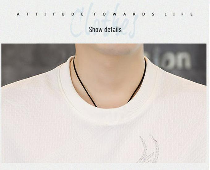 Męska modna koszulka z długim rękawem i okrągłym dekoltem - Kolekcja Jesień 2025