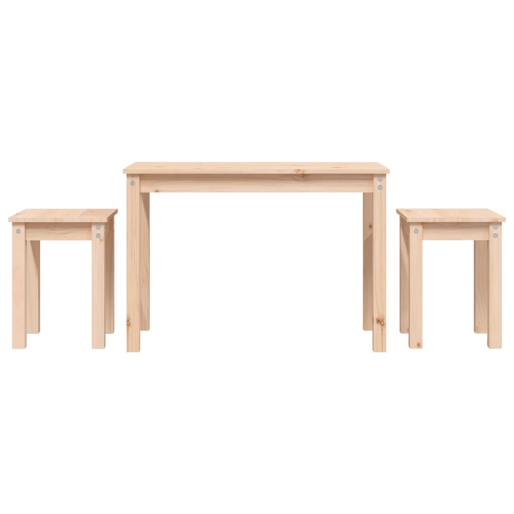 Nesting Tables Set of 3 Solid Pine Wood