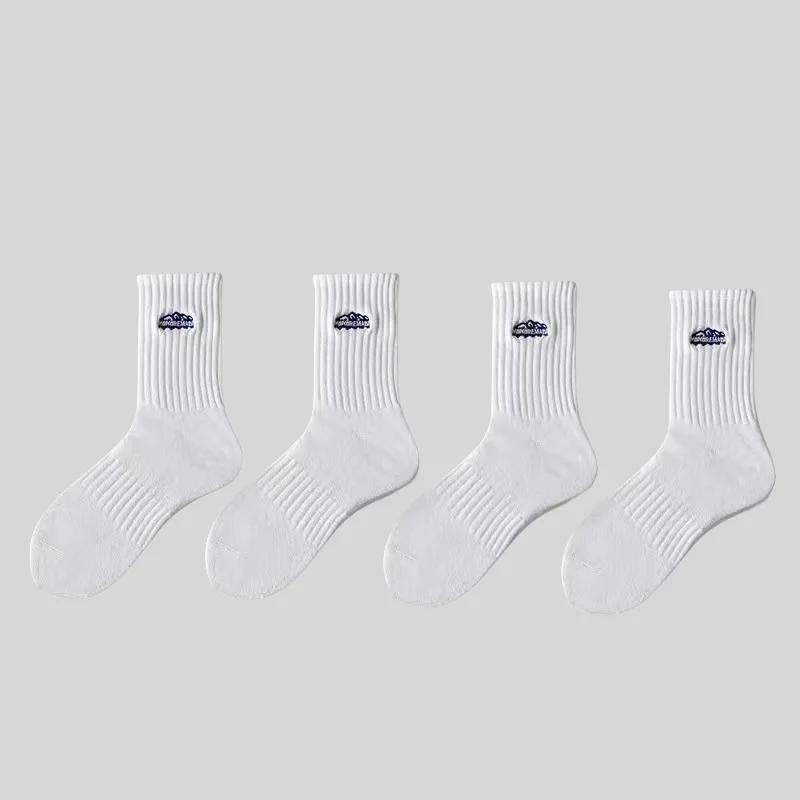 1/4 Pairs Men's Sports Socks Breathable Athletic Crew Socks for Running Gym Quick-Dry Comfortable Casual Socks Men Spring Summer