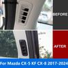 Accessories For Mazda CX-5 CX5 KF CX-8 CX8 2017-  2024 Carbon Fiber Front Window A Pillar Air Condition Vent Outlet Trim