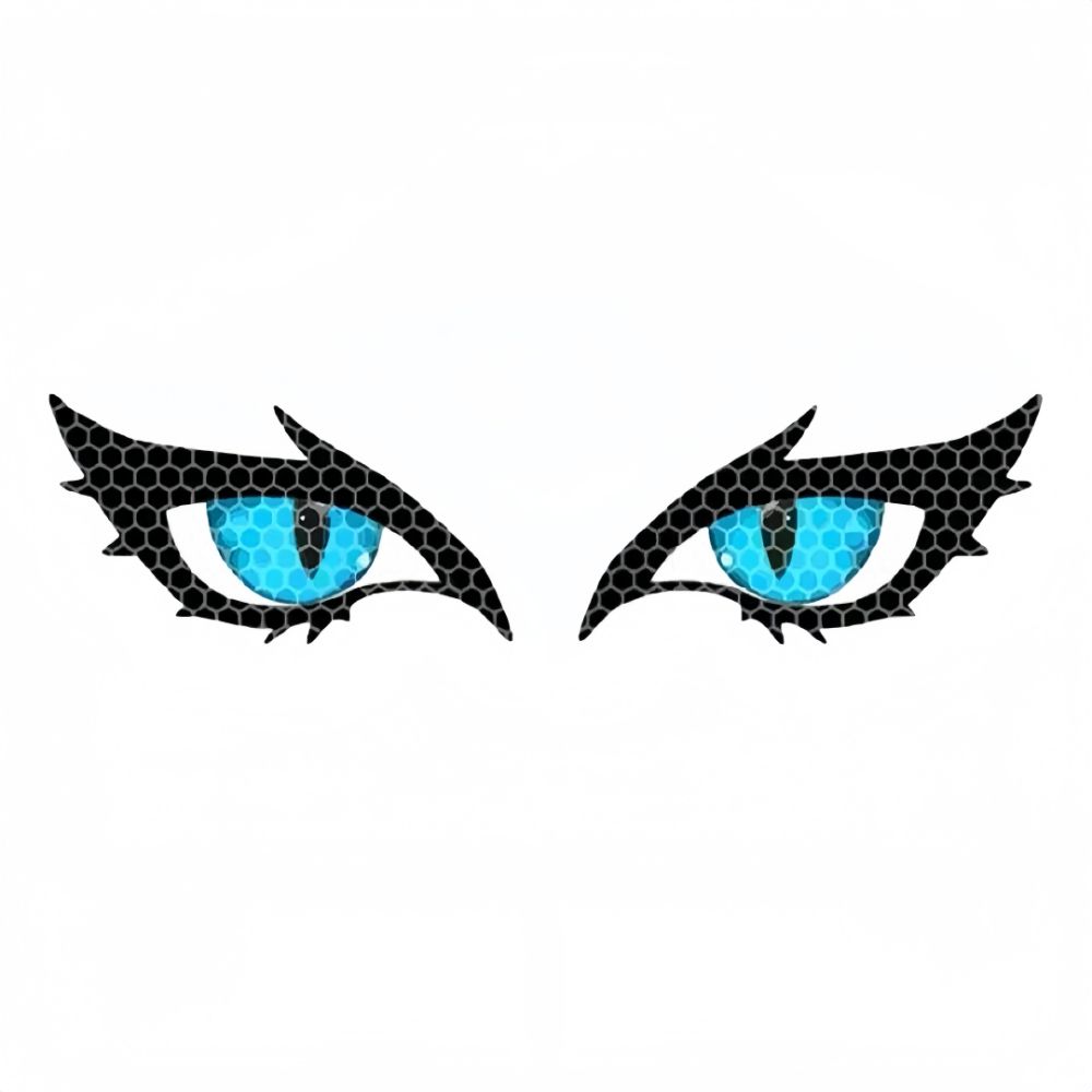 Universal Reflective Evil Eye Sticker Double Pupils Cool Car Stickers Multipurpose