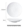 10-inch Ceramic Deep Dinner Plate with Stone Texture
