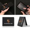 PU Leather Credit Card Case Car Driving Documents Protective Case For Porsche Boxster Cayenne Panamera Macan Cayman 911 918 996 917 991