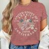 Vintage Usa 250th Anniversary 17762026 Tshirt Unisexs Retro Eagle Flag Print Casual Patriotic 4th Of July Tee Gift