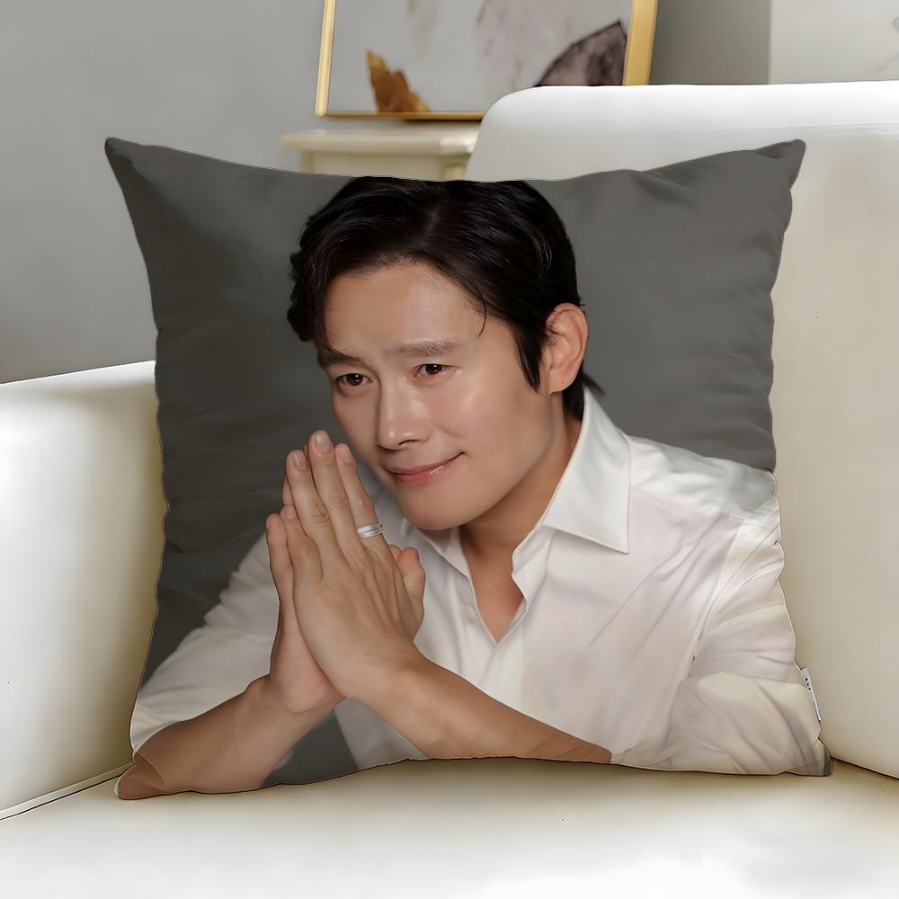 popular celebrity Musife Lee Byung Hun Cushion Cover Soft  EasyWash Pillow Case  Versatile for Couch Bed Travel and Office