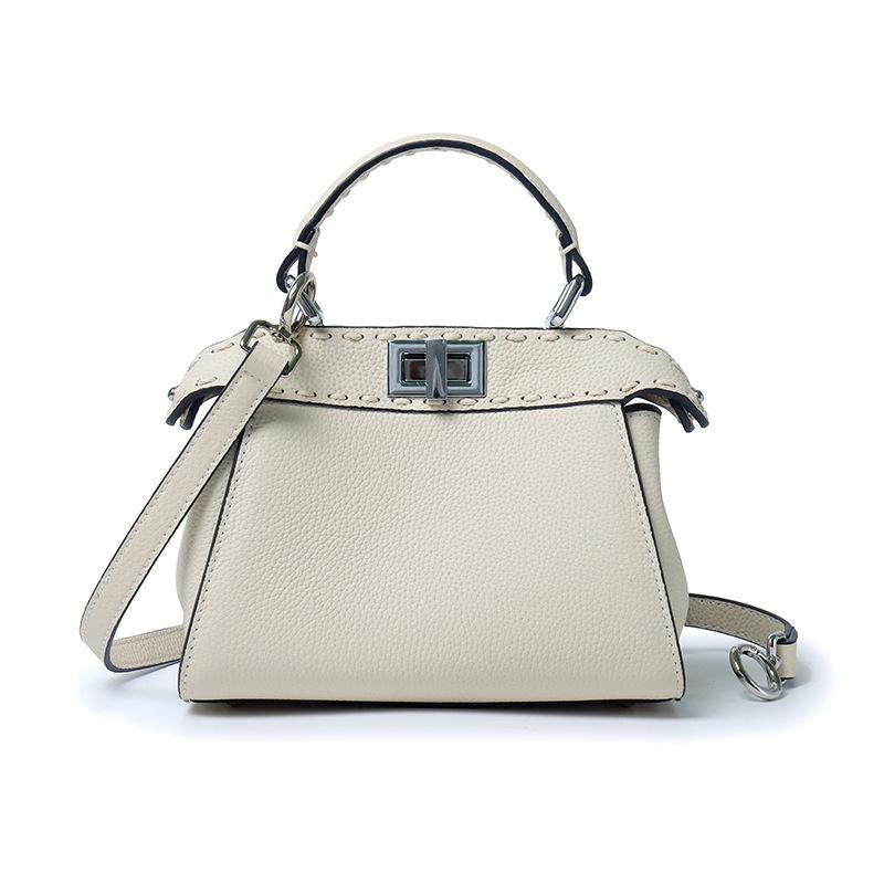 Τσάντα Γάτας από Δέρμα Πρώτης Στρώσης, Μοναδική Δερμάτινη Υφή, Ευέλικτη Τσάντα με Διπλό Κλείδωμα, Τσάντα Ώμου, Χιαστί, Χειρός