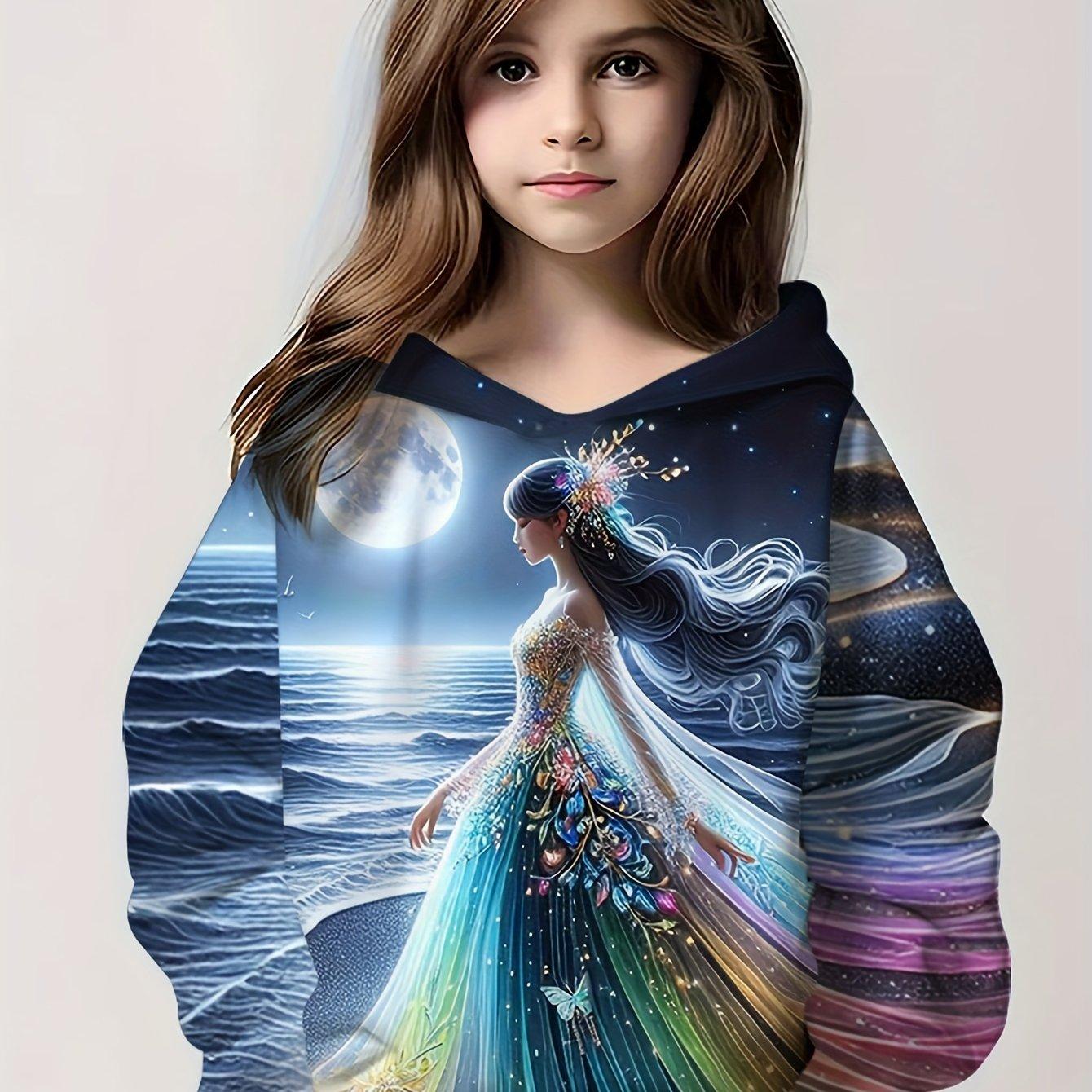 

Дитячий одяг Толстовка для дівчинки з довгим рукавом 3D-принт з мультфільмом Дитячий весняно-осінній одяг Повсякденний милий милий дитячий одяг для дівчаток Топи 140