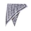 New Lace Double-sided Printed Triangular Scarf Light Luxury Belt Versatile Fashion Small Scarf Imitation Silk Triangular Silk Scarf