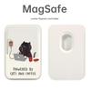 Cat Cafe MAGsafe Leather Card Holder for Apple Phone – Magnetic, Convenient Access Case