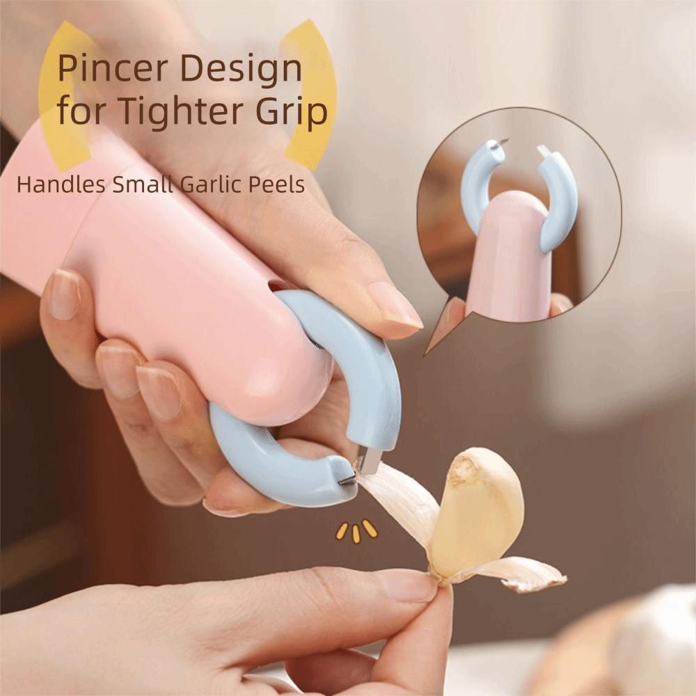 Clip Structure Garlic Peeler 2in1 Ginger Scraper Convenient Ginger Skin Removal Tool Home