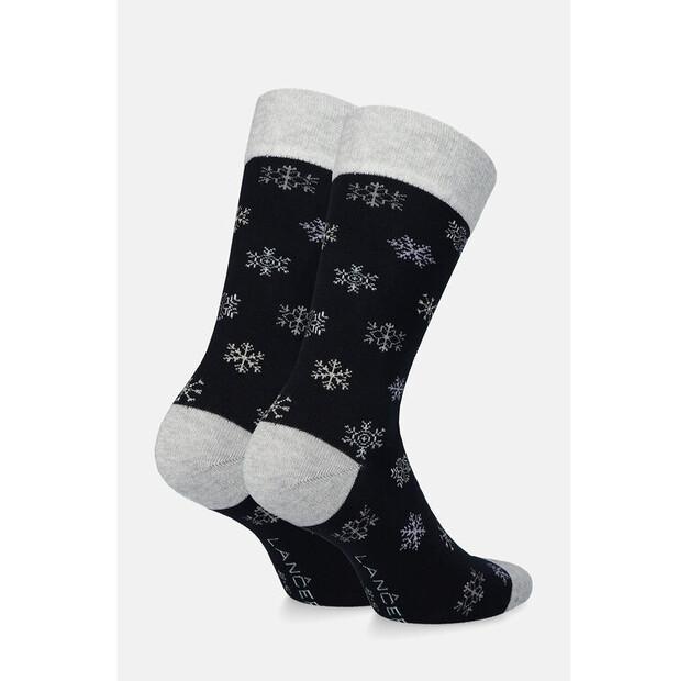Lancerto Long Holiday Socks with Snowflakes