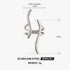 S  Stainless Steel Gold Color Geometric Line Open Ring for Women Simple Metal Irregular Twisted Adjustable Rings Jewelry Gift
