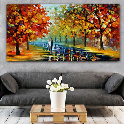 Abstract Colorful Landscape Tree Lovers Large Diy 5d Diamond Painting Full Round Drill Mosaic Embroidery Kits AA2788