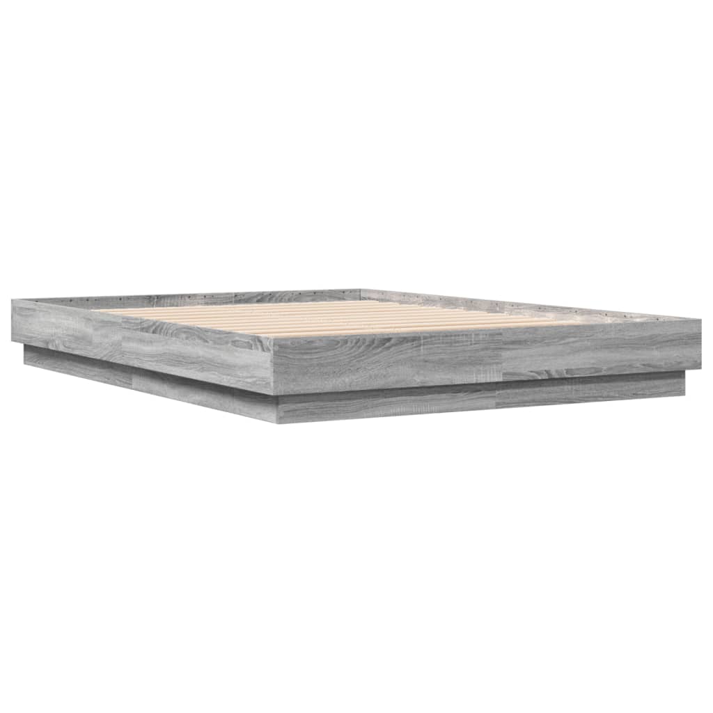 Bed Frame Grey Sonoma 150 x 200 cm Engineered Wood
