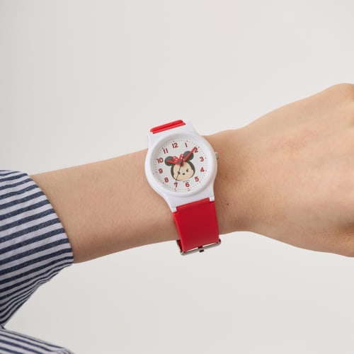 Citizen Q&Q Watch, Disney TSUMTSUM Analog, 10 ATM Water Resistant, Urethane Strap, V06A-504VK, Girls' Red